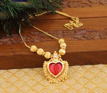 Temple gold plated necklace 1