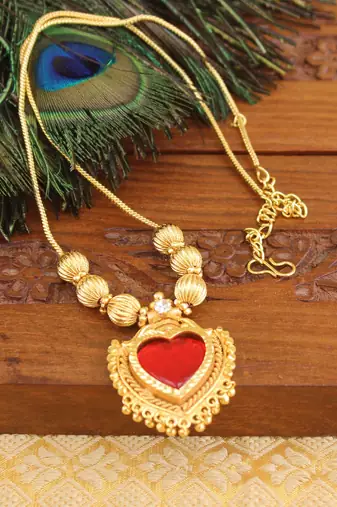 Temple gold plated necklace