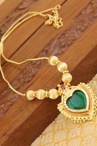 Temple gold plated necklace