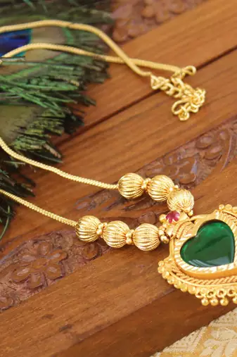 Temple gold plated necklace