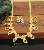 Temple gold plated palakka mango necklace