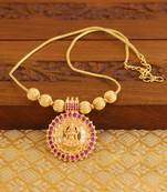 Temple gold plated lakshmi necklace