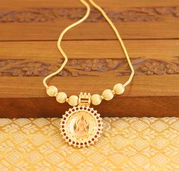 Temple gold plated lakshmi necklace 5