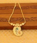 Temple gold plated mango palakka necklace