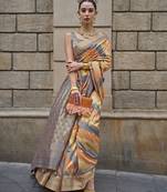 Elora soft silk bnarasi woven saree for women (multicolor)