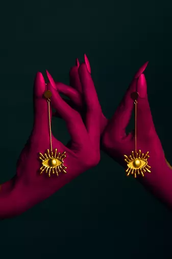 Nazar battu earrings