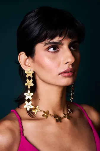 Kamal aankhen jewellery set