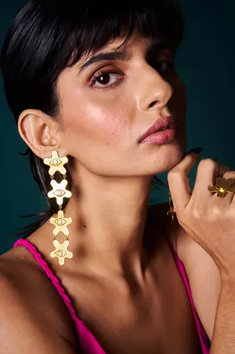 Kamal aankhen jewellery set