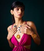 Champa  jewellery set with long necklace and bracelet