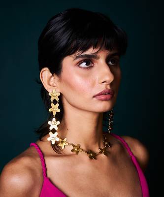 Kamal aankhen jewellery set with earrings and necklace 1