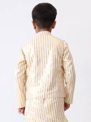 off-white cotton hand embroidered nehru jacket 2