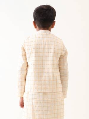 Jilmil boy cotton hand-painted nehru jacket 4
