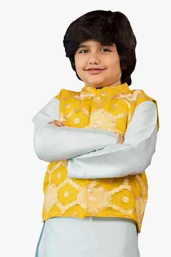 yellow organza jacket (set of 1)