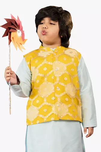 yellow organza jacket (set of 1)