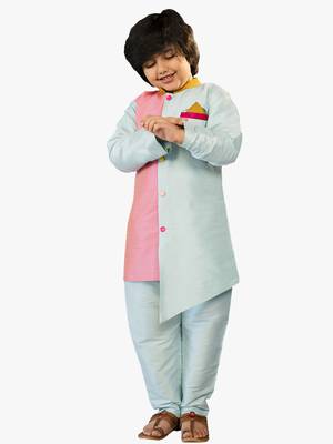 Jilmil boy blue colorful kurta with pant 1