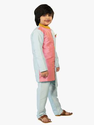 Jilmil boy blue colorful kurta with pant 4