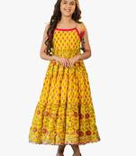 girl's jaipuri printed long dress