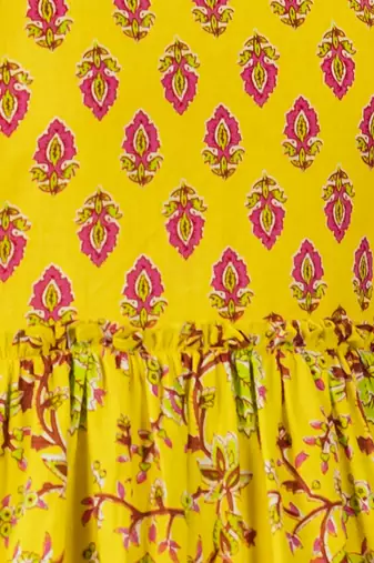 girl's jaipuri printed long dress