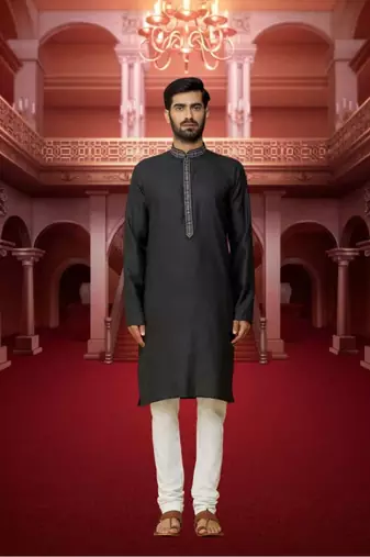 Men' cotton kurta churidar set