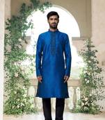 Men' brocade kurta churidar set