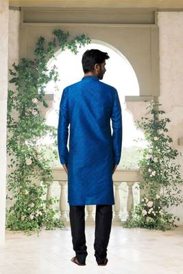 Men' brocade kurta churidar set 3