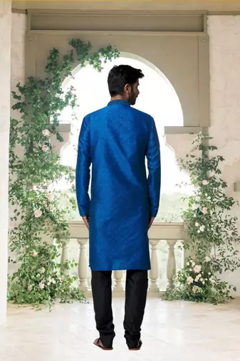 Men' brocade kurta churidar set