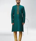 Men' brocade kurta churidar set