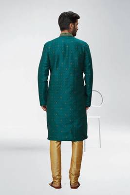 Men' brocade kurta churidar set 3