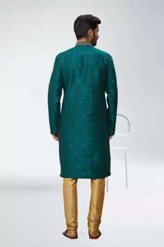 Men' brocade kurta churidar set