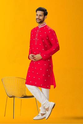 Men' silk kurta churidar set 2