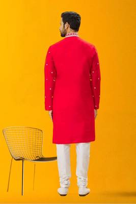 Men' silk kurta churidar set 3