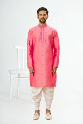 Men' silk kurta churidar set 1