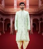 Men' silk kurta churidar set