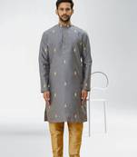 Men' silk kurta churidar set