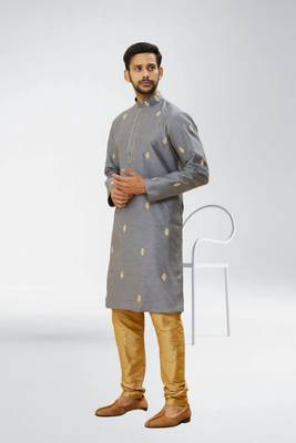 Men' silk kurta churidar set 2