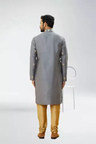 Men' silk kurta churidar set