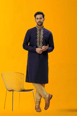 Men' silk kurta churidar set 2