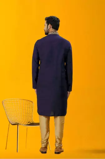 Men' silk kurta churidar set