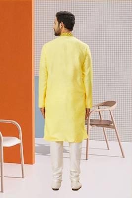 Men' silk kurta churidar set 3
