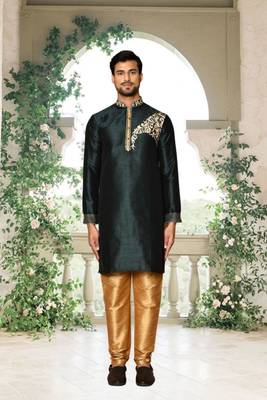 Men' silk kurta churidar set 1