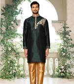Men' silk kurta churidar set