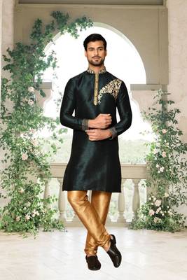 Men' silk kurta churidar set 2