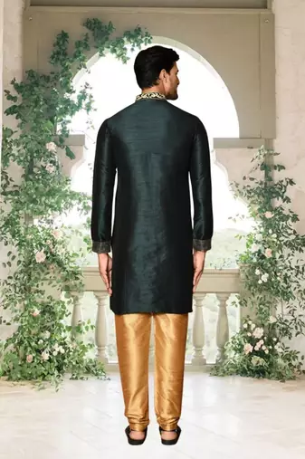 Men' silk kurta churidar set