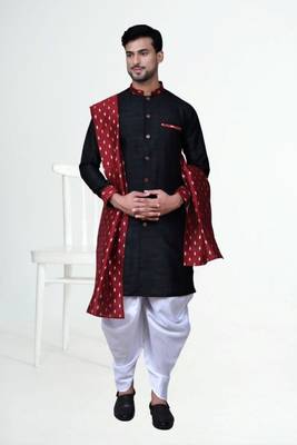 Men' silk kurta churidar set 1