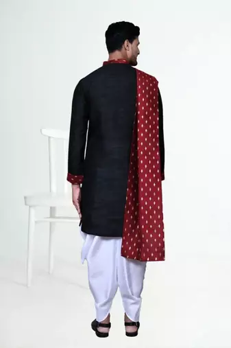 Men' silk kurta churidar set