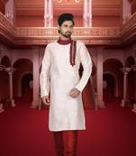Men' silk kurta churidar set