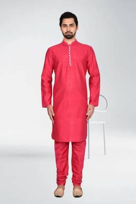 Men' silk kurta churidar set 1