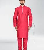 Men' silk kurta churidar set