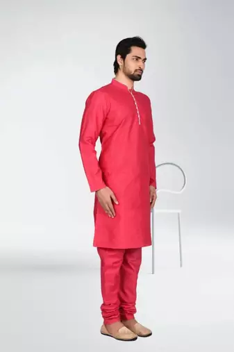 Men' silk kurta churidar set