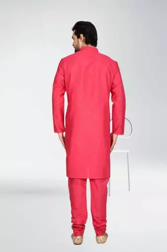 Men' silk kurta churidar set